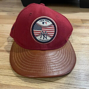 Rare New Era MLB New York Yankees 59 Fifty Leather America 7 3/8 Hat